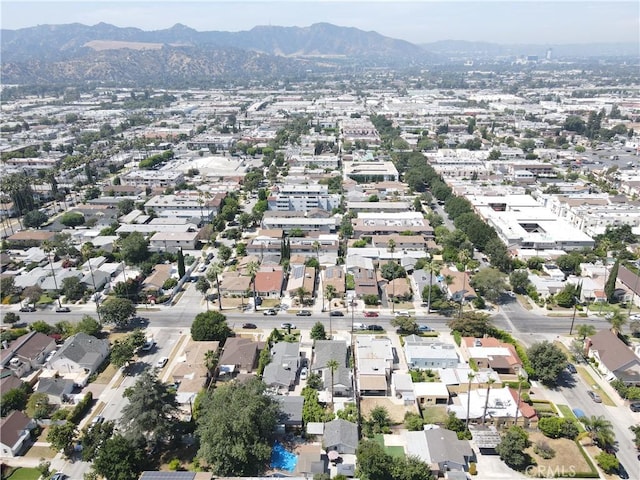 1741 Glenwood Rd, Glendale, CA 91201 - aerial view of property's location with a mountainous background and nearby suburban area
