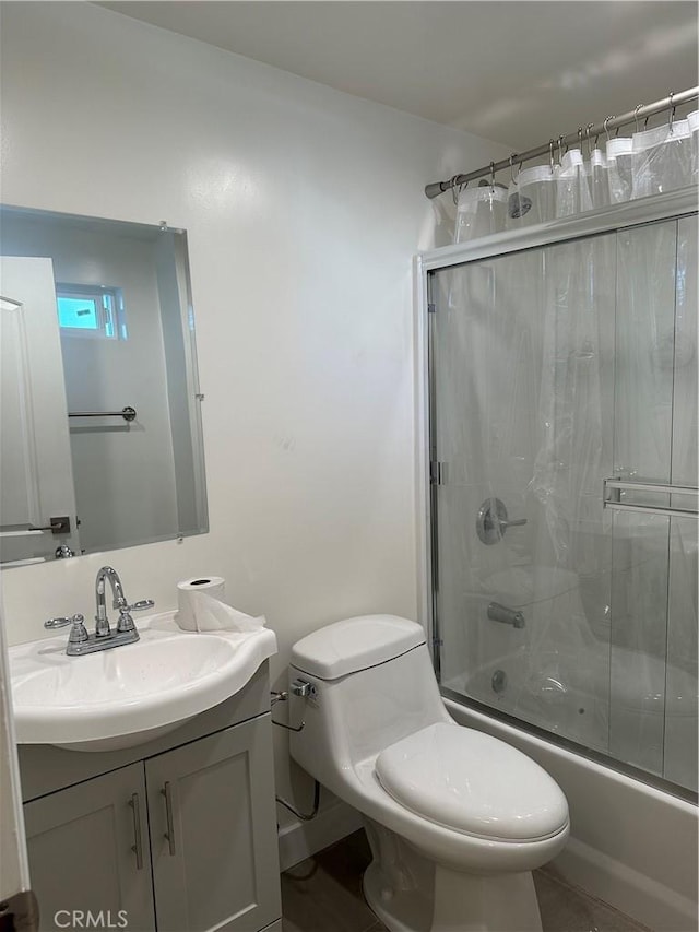 1741 Glenwood Rd, Glendale, CA 91201 - bathroom with shower / bath combination with glass door, vanity, and toilet