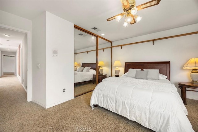 112 Morgan Ranch Rd, Glendora, CA 91741 - bedroom featuring carpet, baseboards, ceiling fan, and recessed lighting