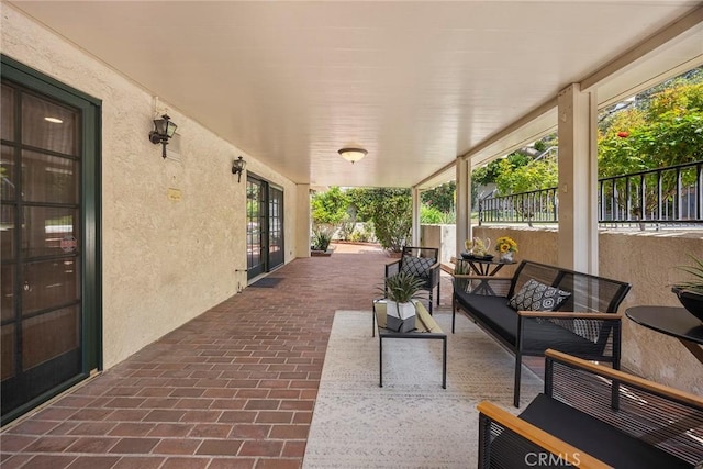 112 Morgan Ranch Rd, Glendora, CA 91741 - view of patio / terrace with an outdoor hangout area and french doors