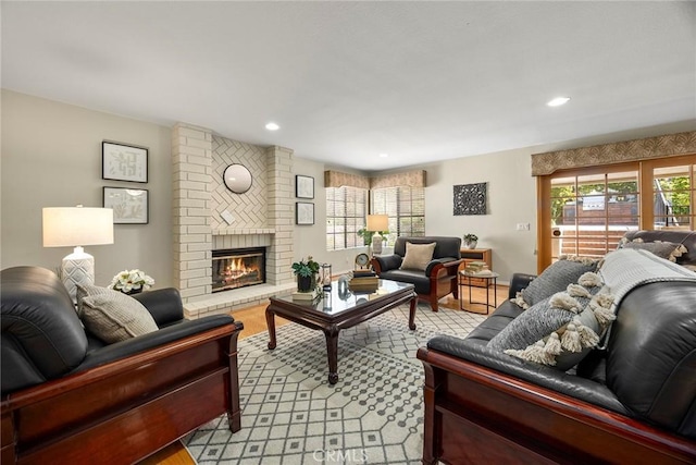 112 Morgan Ranch Rd, Glendora, CA 91741 - living area with recessed lighting, a wealth of natural light, and a fireplace