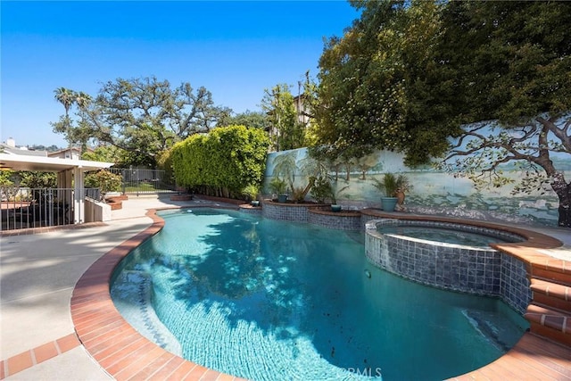 112 Morgan Ranch Rd, Glendora, CA 91741 - view of pool featuring a fenced backyard and a pool with connected hot tub