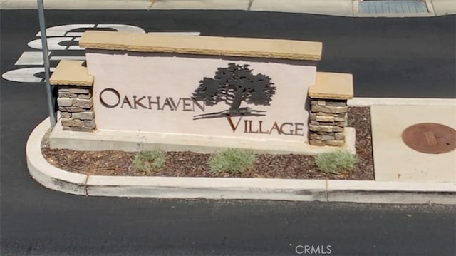 view of community sign