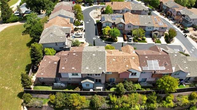 drone / aerial view with a residential view