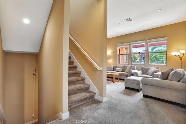 232 Village Commons Blvd Unit 21, Camarillo, CA 93012 - staircase with carpet floors and recessed lighting