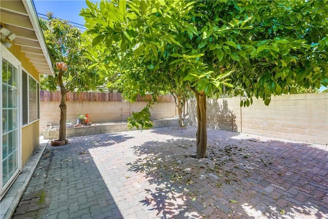 view of patio / terrace with a fenced backyard