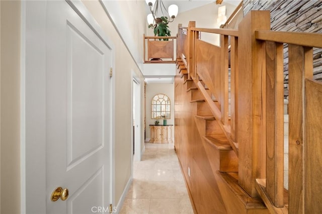 interior space with tile patterned flooring