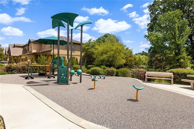 view of community jungle gym