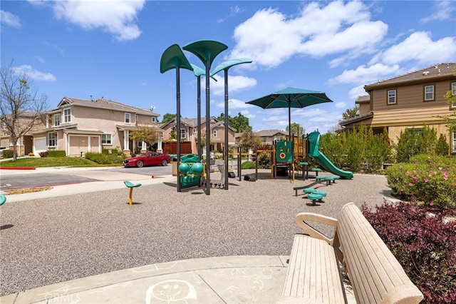 community playground with a residential view