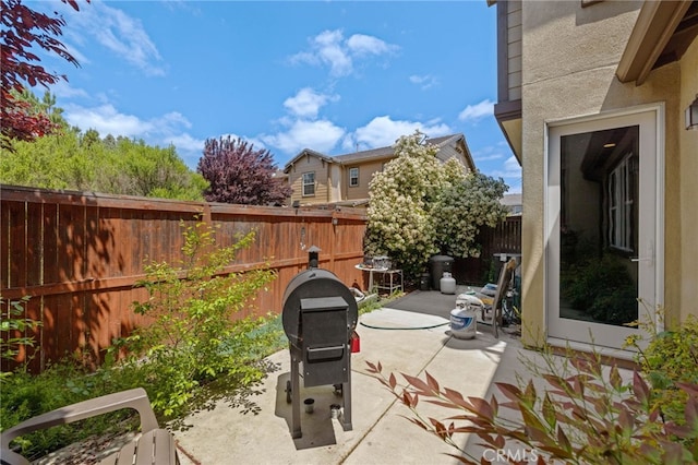 view of patio / terrace with a fenced backyard