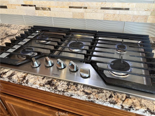 room details featuring stainless steel gas cooktop