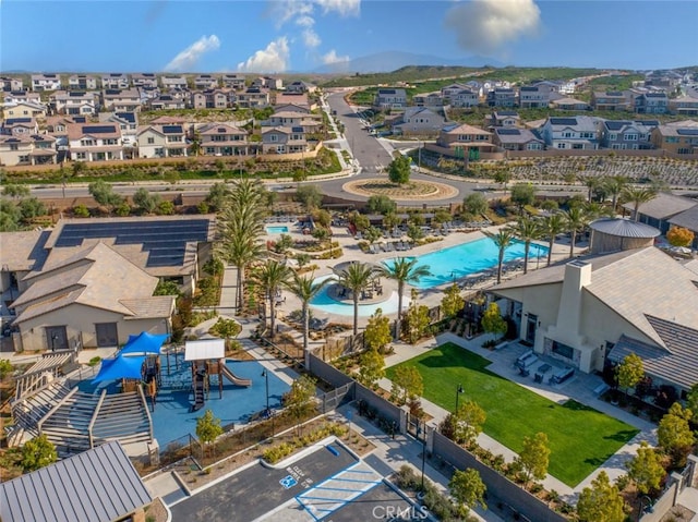 drone / aerial view featuring a residential view