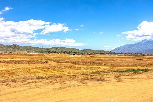 mountain view with a rural view