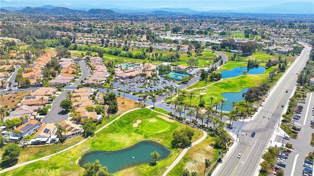 40684 Corte Albara, Murrieta, CA 92562 - birds eye view of property with a water and mountain view, view of golf course, and a residential view