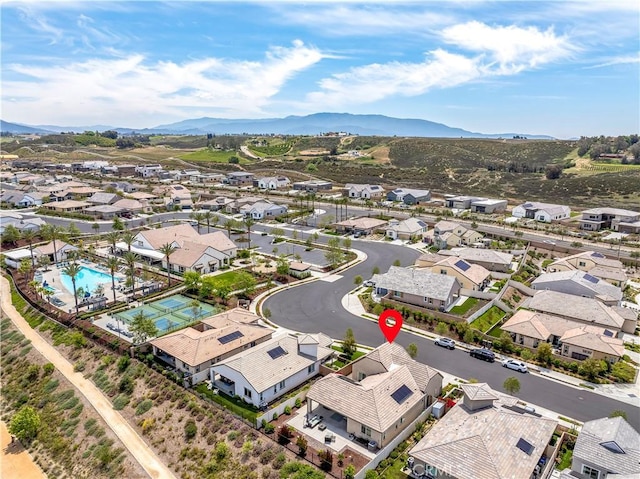 32148 Sedge Way, Temecula, CA 92591 - aerial view of residential area with mountains and a pool