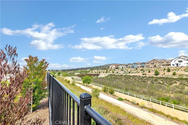 view of mountain feature with a residential view