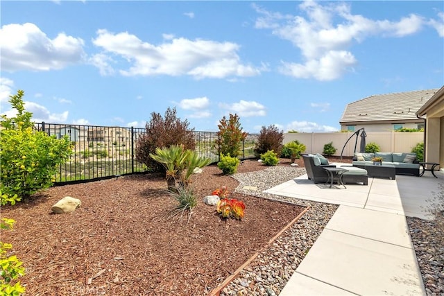 32148 Sedge Way, Temecula, CA 92591 - fenced backyard with an outdoor hangout area and a patio area