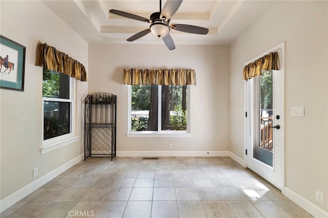14124 Rollins Ct, Magalia, CA 95954 - spare room featuring a raised ceiling and a wealth of natural light