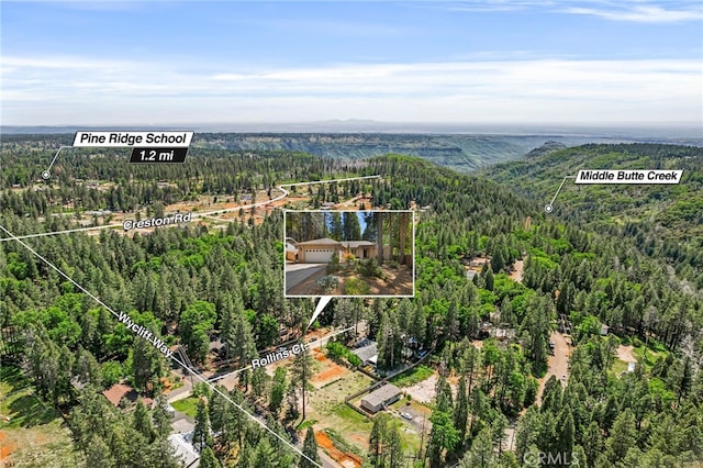 14124 Rollins Ct, Magalia, CA 95954 - bird's eye view featuring a forest view