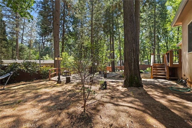 14124 Rollins Ct, Magalia, CA 95954 - view of yard with fence, stairs, and a patio area