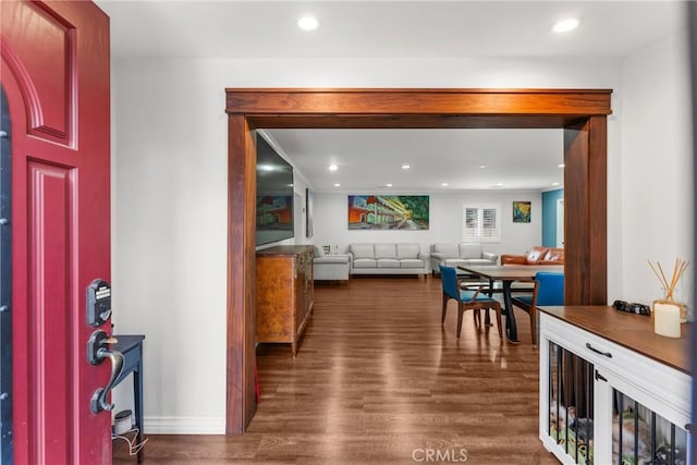 31869 Florida St, Redlands, CA 93373 - interior space with recessed lighting and dark wood-type flooring