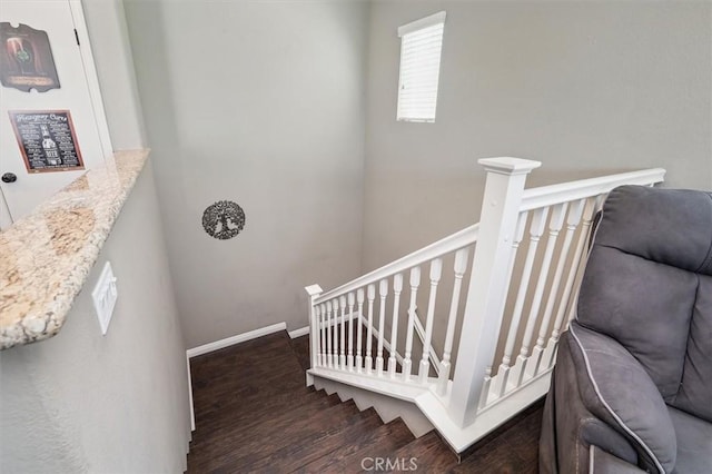 13836 Balboa Blvd Unit 164, Sylmar, CA 91342 - staircase featuring baseboards and wood finished floors