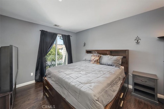 13836 Balboa Blvd Unit 164, Sylmar, CA 91342 - bedroom featuring visible vents, baseboards, and wood finished floors
