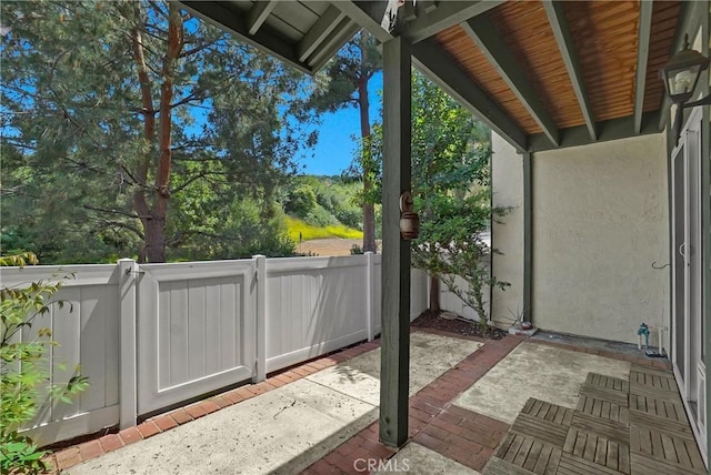 view of patio with fence