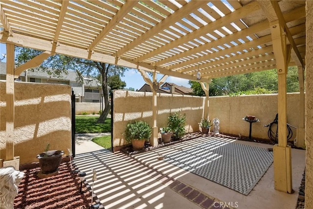 view of patio / terrace with a fenced backyard