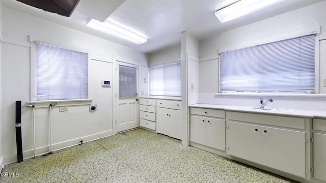 interior space with a sink