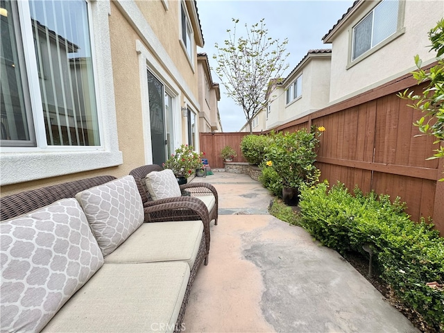 view of patio / terrace with a fenced backyard