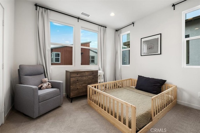 146 Fable, Irvine, CA 92618 - bedroom with light carpet, baseboards, and recessed lighting