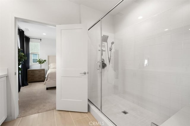 146 Fable, Irvine, CA 92618 - bathroom with a stall shower, ensuite bathroom, and tile patterned flooring