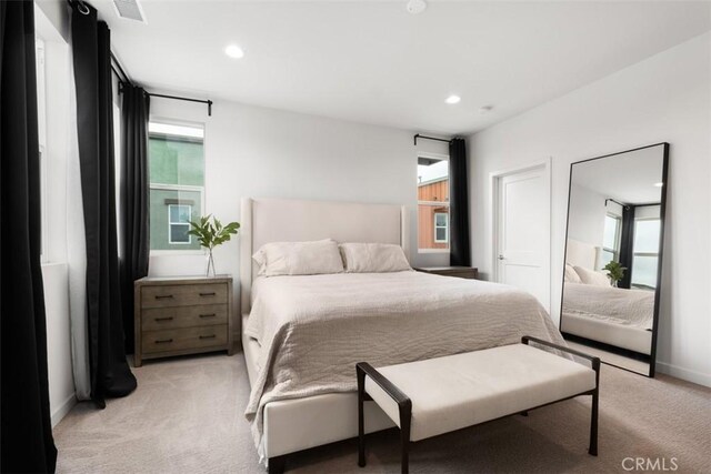 146 Fable, Irvine, CA 92618 - bedroom featuring light carpet and recessed lighting
