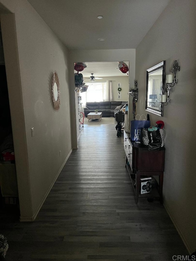 1160 Vallejo St, Perris, CA 92571 - corridor with wood finished floors and baseboards
