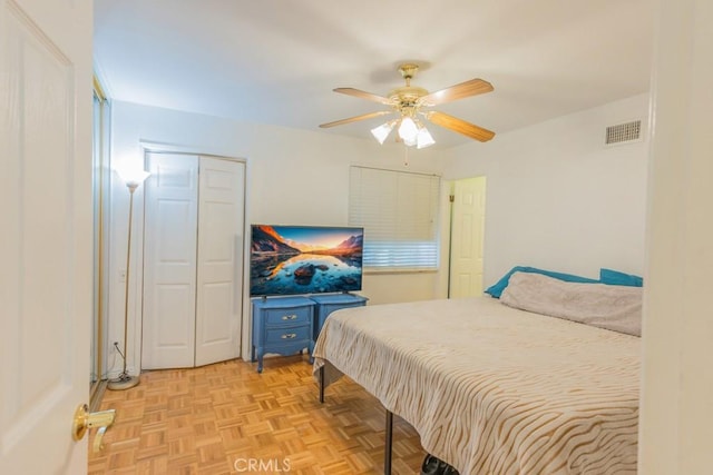 22437 Haynes St, West Hills, CA 91307 - bedroom featuring ceiling fan and visible vents