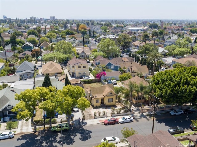 bird's eye view featuring a residential view