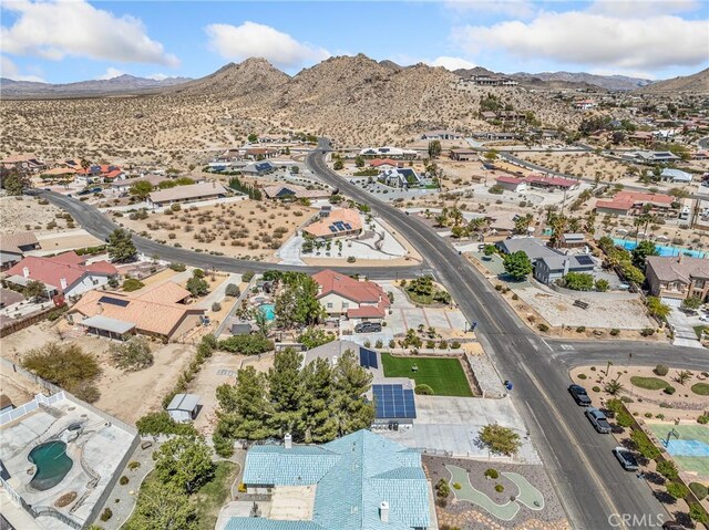 18668 Kamana Rd, Apple Valley, CA 92307 - drone / aerial view featuring a mountain view