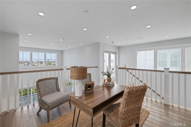 1524 Wollacott St, Redondo Beach, CA 90278 - dining area with light wood-style floors, healthy amount of natural light, and recessed lighting