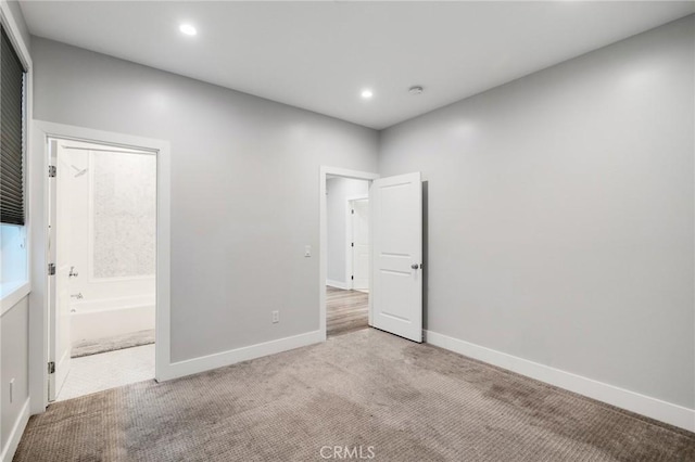 1524 Wollacott St, Redondo Beach, CA 90278 - unfurnished bedroom featuring carpet floors, recessed lighting, baseboards, and connected bathroom
