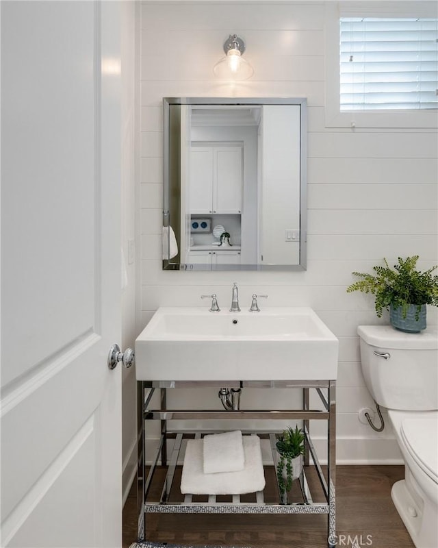 1524 Wollacott St, Redondo Beach, CA 90278 - bathroom with toilet, wood finished floors, and a sink