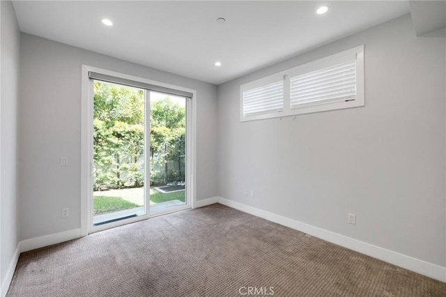 1524 Wollacott St, Redondo Beach, CA 90278 - carpeted spare room featuring baseboards and recessed lighting