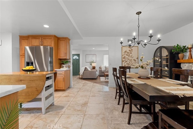 6582 Corrine Cir, Huntington Beach, CA 92647 - dining space featuring recessed lighting and an inviting chandelier