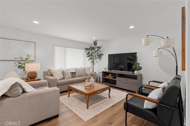 6582 Corrine Cir, Huntington Beach, CA 92647 - living room featuring recessed lighting and light wood-style floors