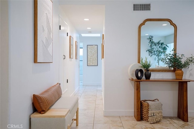 6582 Corrine Cir, Huntington Beach, CA 92647 - corridor featuring visible vents, recessed lighting, and baseboards