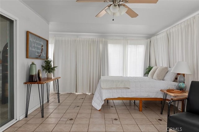6582 Corrine Cir, Huntington Beach, CA 92647 - bedroom featuring a ceiling fan and light tile patterned floors