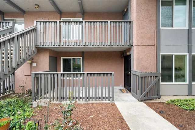 view of property with stairs