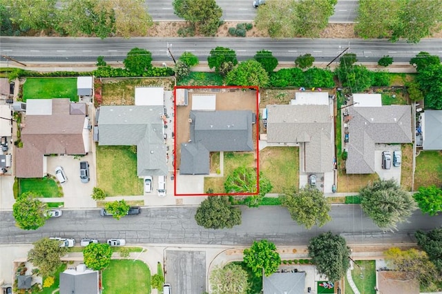572 E Ghent St, San Dimas, CA 91773 - drone / aerial view featuring a residential view