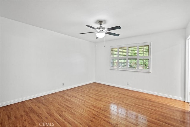 572 E Ghent St, San Dimas, CA 91773 - empty room featuring baseboards, ceiling fan, and light wood finished floors