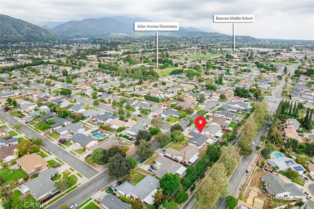 572 E Ghent St, San Dimas, CA 91773 - bird's eye view featuring a residential view and a mountain view